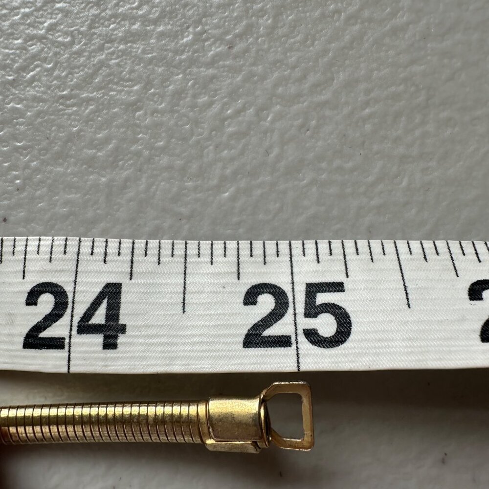 Vintage Stretch Oval Buckle Metal Coil Belt Gold Womens Size XS 80's 90's Glam - Picture 7 of 8